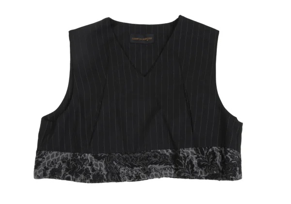 COMME des GARCONS Hem Switching Pin Stripe Dart Vest K-173401_002