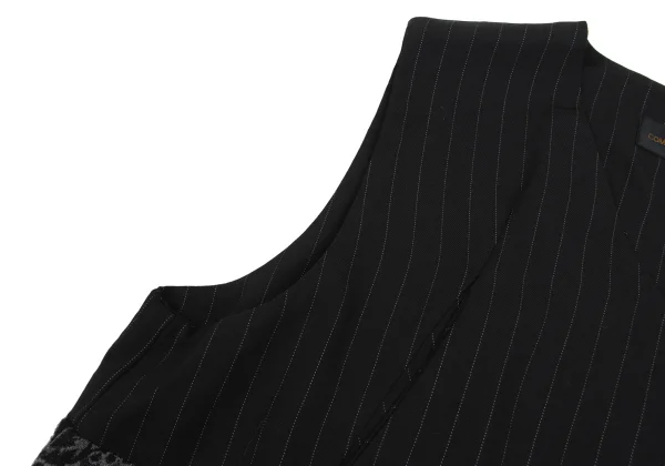 COMME des GARCONS Hem Switching Pin Stripe Dart Vest K-173401_006