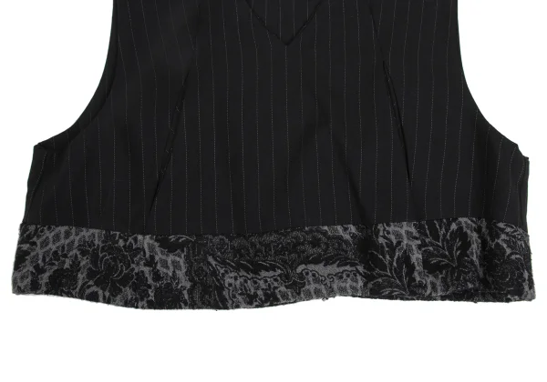 COMME des GARCONS Hem Switching Pin Stripe Dart Vest K-173401_007