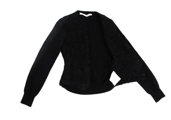 COMME des GARCONS Ribbed Sleeve Mohair Cardigan K-173402_008