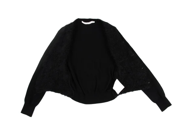 COMME des GARCONS Ribbed Sleeve Mohair Cardigan K-173402_009