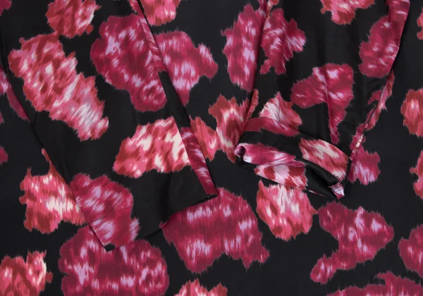 COMME des GARCONS Silk Printed Two Dimensional Round Collar Dress K-173404_006