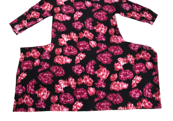 COMME des GARCONS Silk Printed Two Dimensional Round Collar Dress K-173404_007