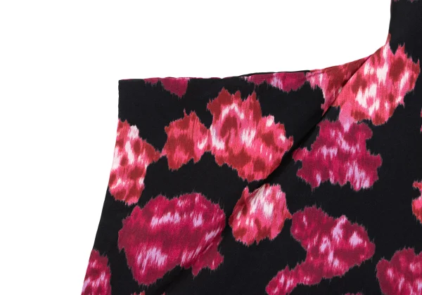 COMME des GARCONS Silk Printed Two Dimensional Round Collar Dress K-173404_008