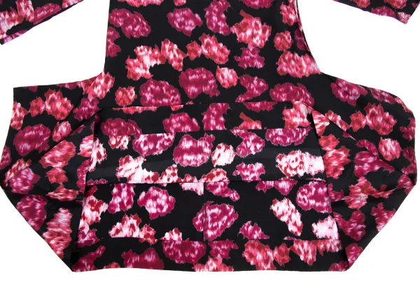 COMME des GARCONS Silk Printed Two Dimensional Round Collar Dress K-173404_009