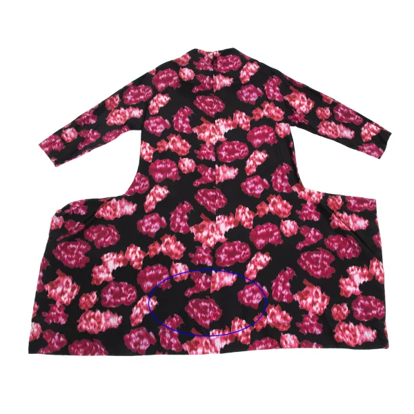 COMME des GARCONS Silk Printed Two Dimensional Round Collar Dress K-173404_010