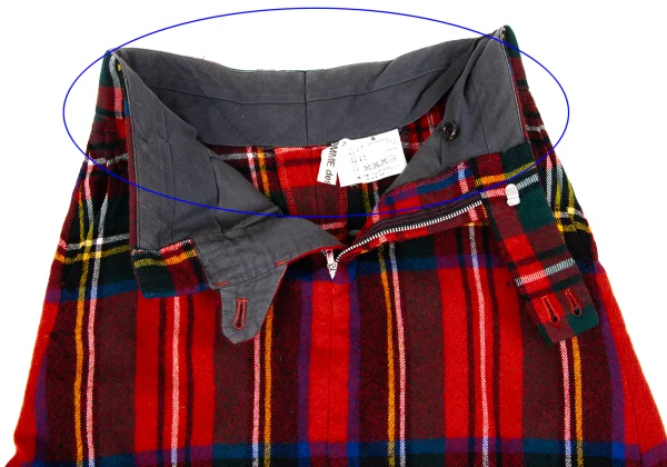 COMME des GARCONS Wool Fulling Checked Skirt K-173407_008