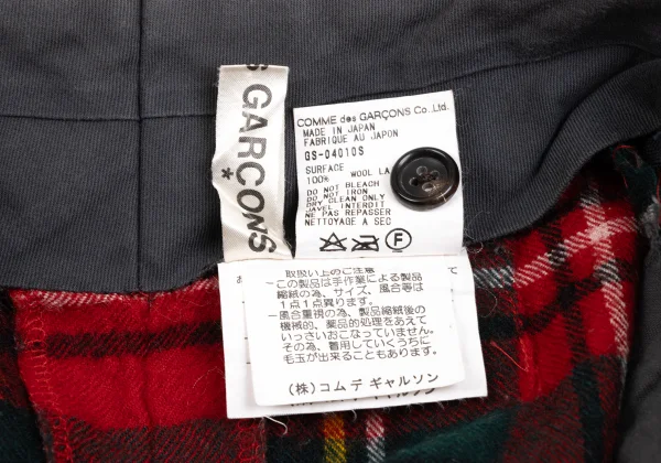 COMME des GARCONS Wool Fulling Checked Skirt K-173407_016