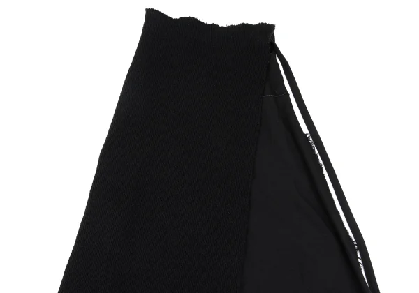 COMME des GARCONS Wool Cutting Knit Switching Wrap Skirt K-173408_003