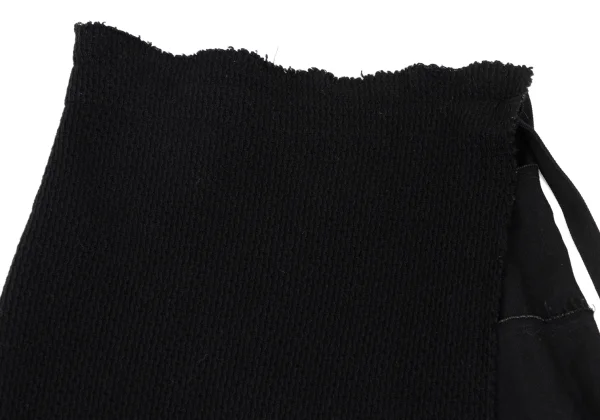 COMME des GARCONS Wool Cutting Knit Switching Wrap Skirt K-173408_004
