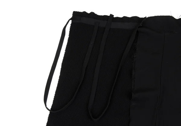 COMME des GARCONS Wool Cutting Knit Switching Wrap Skirt K-173408_008