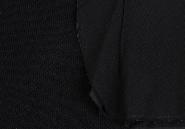 COMME des GARCONS Wool Cutting Knit Switching Wrap Skirt K-173408_010