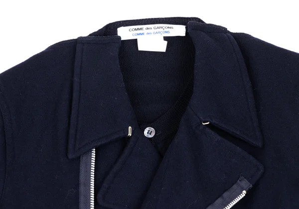 COMME des GARCONS Cardigan Docking Motorcycle Jacket K-173410_004