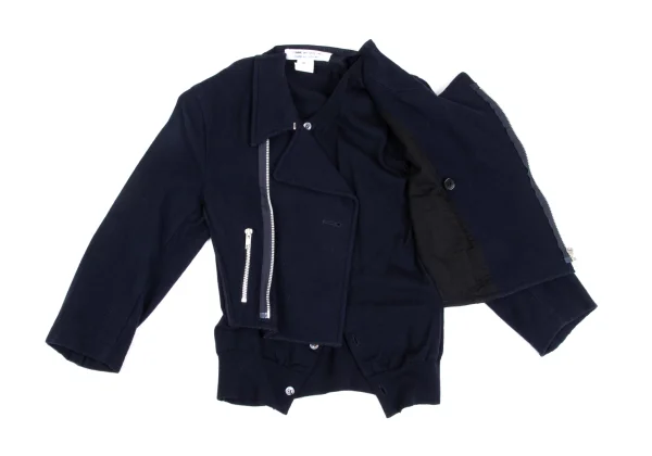 COMME des GARCONS Cardigan Docking Motorcycle Jacket K-173410_010