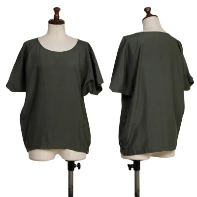JURGEN LEHL Silk Side Button Short Sleeve Top 