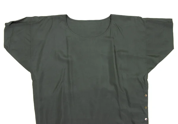 JURGEN LEHL Silk Side Button Short Sleeve Top  K-173411_003