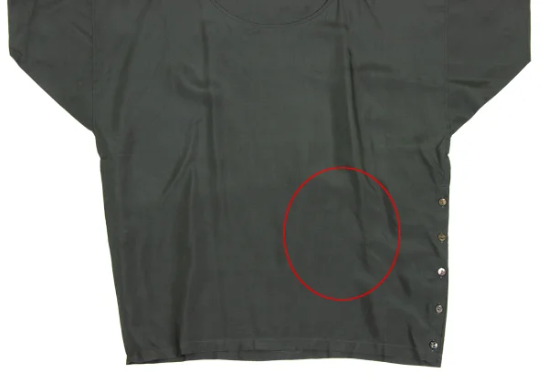 JURGEN LEHL Silk Side Button Short Sleeve Top  K-173411_006