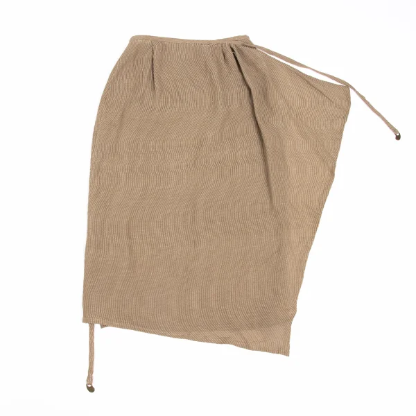 JURGEN LEHL Silk Wool Wave Stitch Wrap Skirt K-173412_002