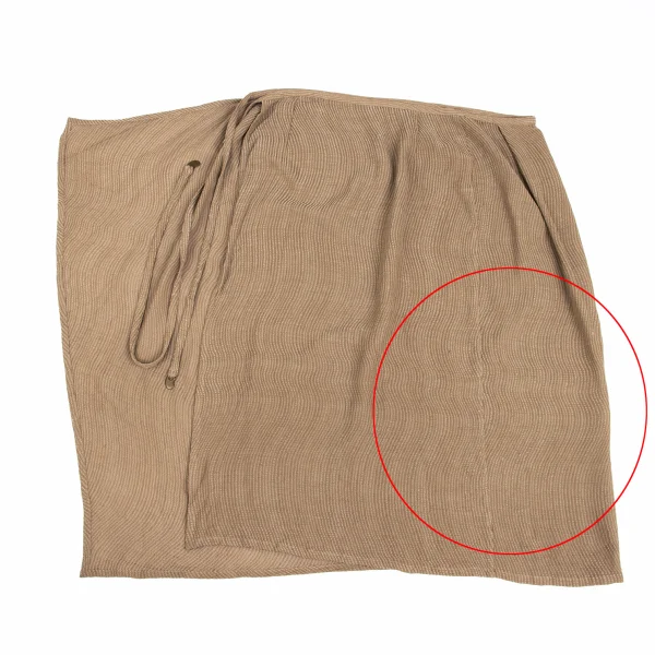 JURGEN LEHL Silk Wool Wave Stitch Wrap Skirt K-173412_016
