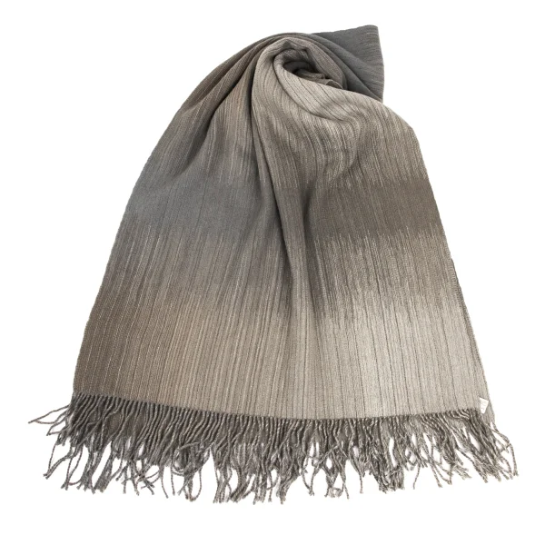 JURGEN LEHL Cashmere Silk Blended Wool Gradation Stole Beige  K-173413_001