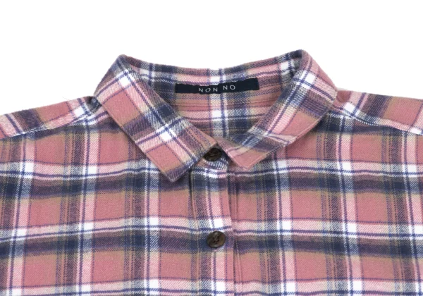 NON NO Mademoiselle NON NON Check Flannel Shirt Dress K-173415_004