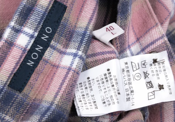 NON NO Mademoiselle NON NON Check Flannel Shirt Dress K-173415_017