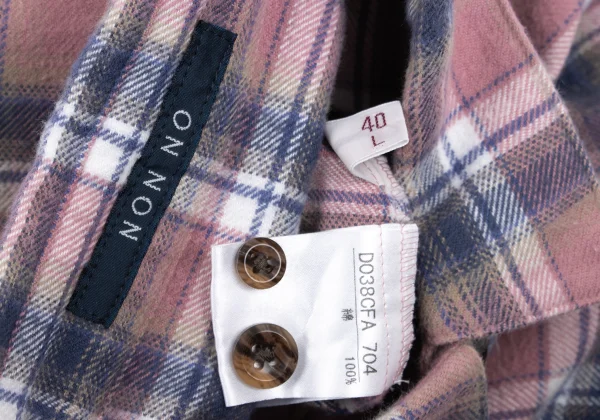 NON NO Mademoiselle NON NON Check Flannel Shirt Dress K-173415_018