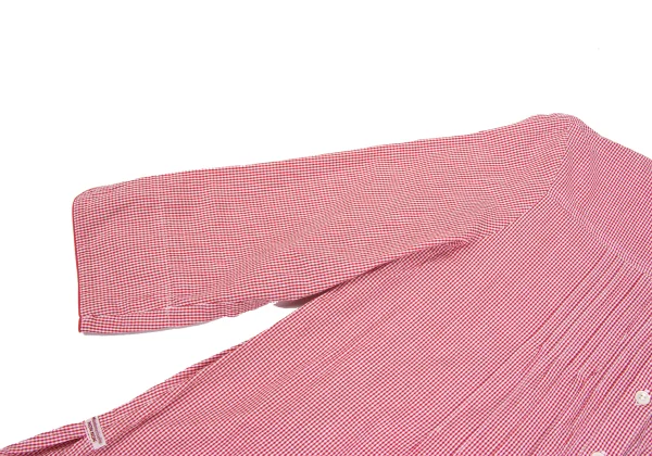 Mademoiselle NON NON Cotton Cupta Pin Tuck Check Shirt K-173418_007