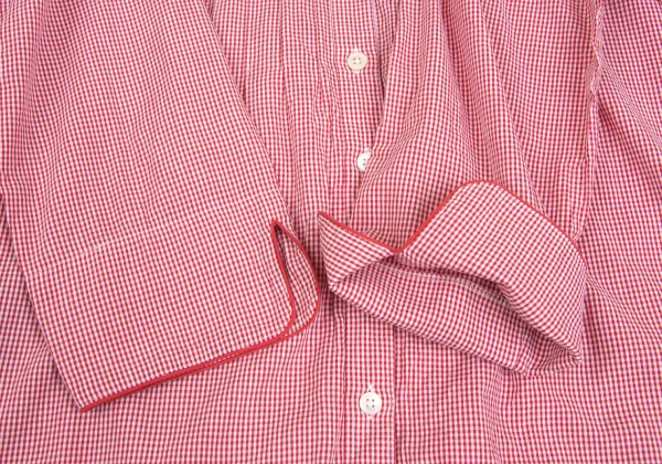 Mademoiselle NON NON Cotton Cupta Pin Tuck Check Shirt K-173418_008