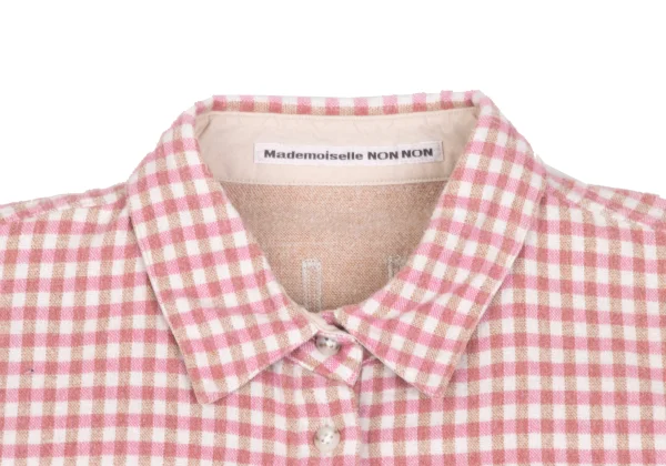 Mademoiselle NON NON Back Logo Check Flannel Shirt K-173419_004
