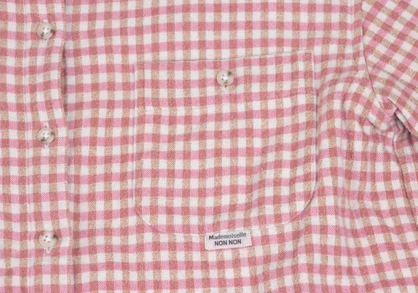 Mademoiselle NON NON Back Logo Check Flannel Shirt K-173419_005