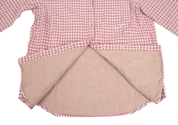Mademoiselle NON NON Back Logo Check Flannel Shirt K-173419_011