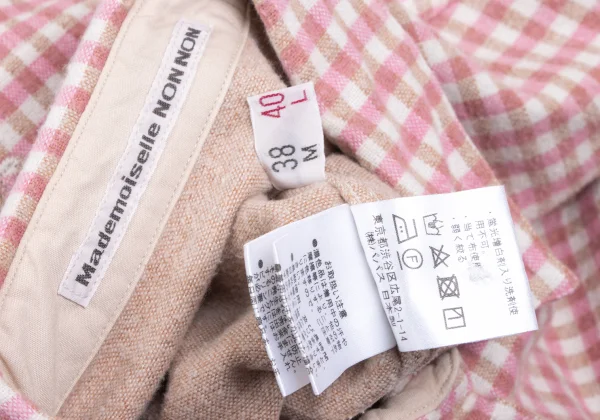 Mademoiselle NON NON Back Logo Check Flannel Shirt K-173419_017