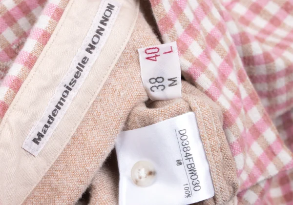 Mademoiselle NON NON Back Logo Check Flannel Shirt K-173419_018