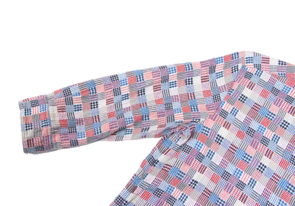 Mademoiselle NON NON Cotton Multi Check Flannel Shirt K-173420_007