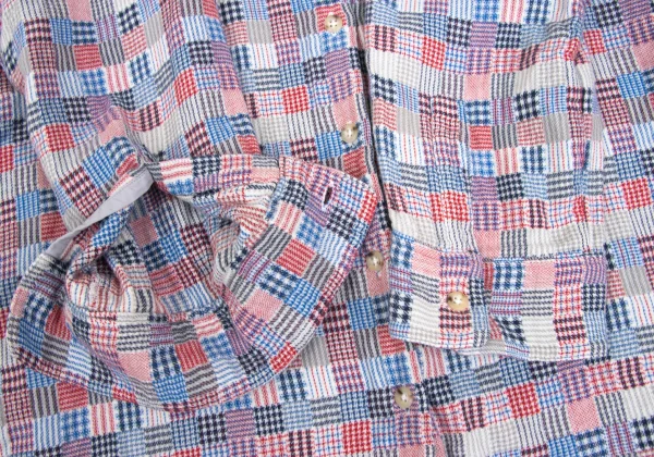 Mademoiselle NON NON Cotton Multi Check Flannel Shirt K-173420_008