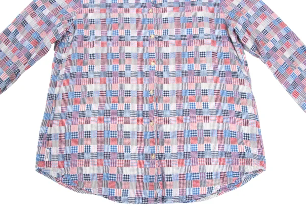 Mademoiselle NON NON Cotton Multi Check Flannel Shirt K-173420_009