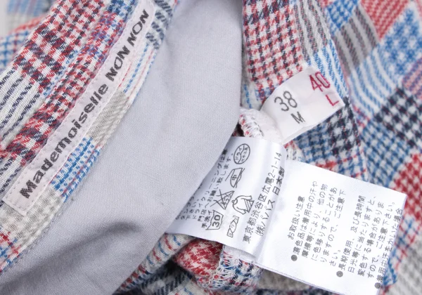 Mademoiselle NON NON Cotton Multi Check Flannel Shirt K-173420_017