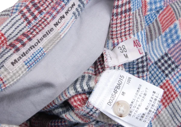 Mademoiselle NON NON Cotton Multi Check Flannel Shirt K-173420_018