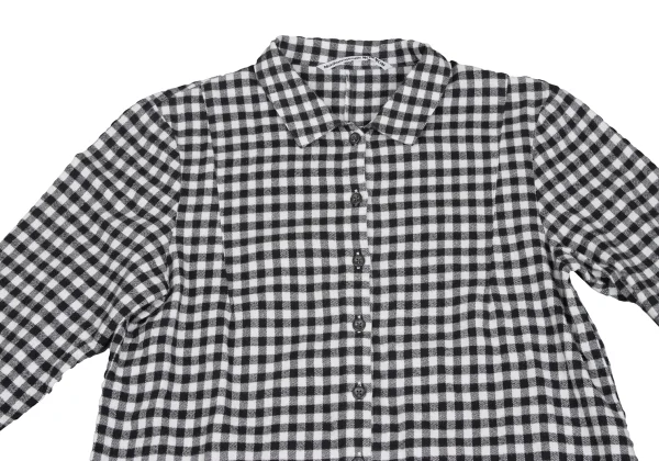 Mademoiselle NON NON Cotton Check Flannel Shirt K-173421_003