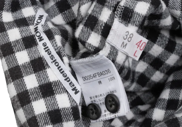 Mademoiselle NON NON Cotton Check Flannel Shirt K-173421_018