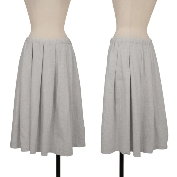 Mademoiselle NON NON Cotton Sweat Pleats Skirt Grey M-L K-173425_001