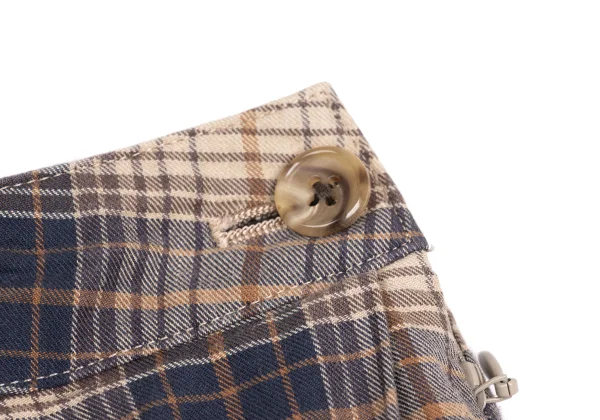 Mademoiselle NON NON Cotton Check Pleats Skirt K-173426_004