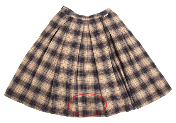 Mademoiselle NON NON Cotton Check Pleats Skirt K-173426_008