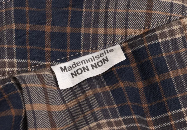 Mademoiselle NON NON Cotton Check Pleats Skirt K-173426_010