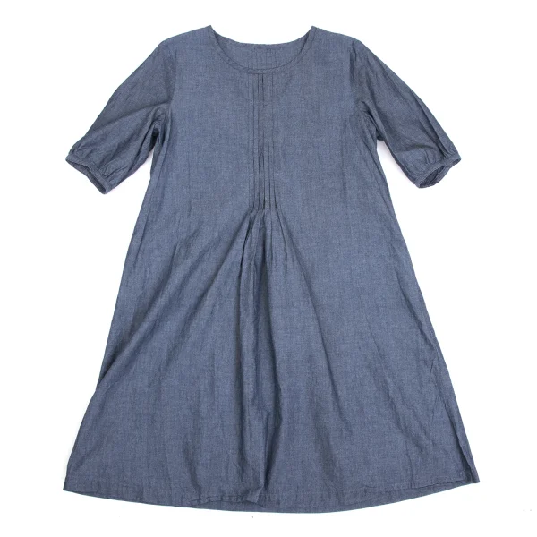 Mademoiselle NON NON Pintuck Chambray Tunic K-173427_002