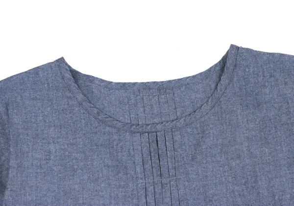 Mademoiselle NON NON Pintuck Chambray Tunic K-173427_004
