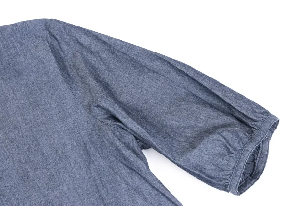Mademoiselle NON NON Pintuck Chambray Tunic K-173427_006