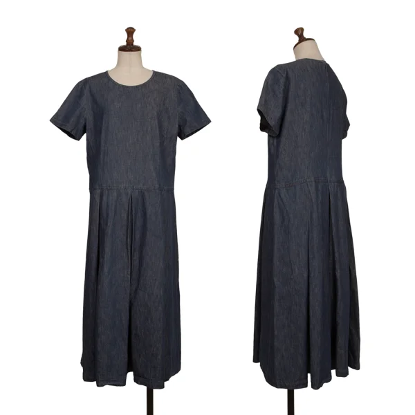 Mademoiselle NON NON Indigo Dyed Dungaree Short Sleeve Shirt  Indigo 40L K-173428_001