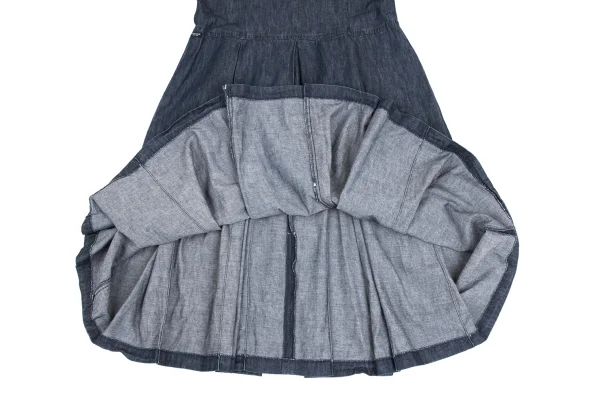 Mademoiselle NON NON Indigo Dyed Dungaree Short Sleeve Shirt K-173428_010